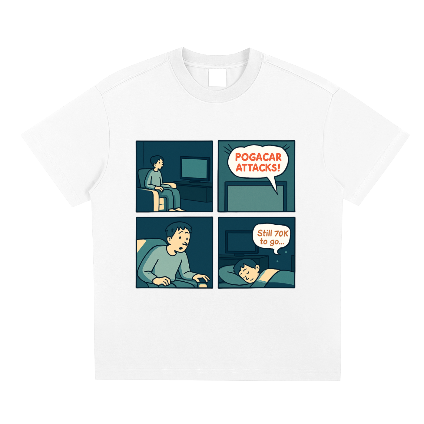 Cyclist's bedtime story T-shirt